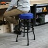 Prime-Line WORKPRO Garage Shop Stool, Swivel Cushion Seat, Black Powder Coated Legs & Footrest W112003